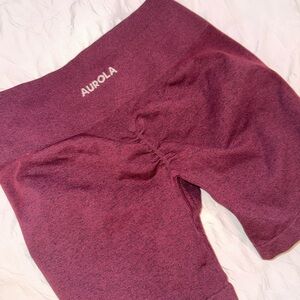 Maroon biker workout shorts